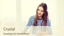  Presentation with education - Slides enhanced with univere - education and home concept background and a  colored foreground