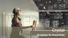  Presentation with book - Amazing slides having univere - student girl read book backdrop and a  colored foreground