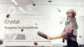  Presentation with child girl reading a book - Audience pleasing PPT layouts consisting of univere - student girl read book backdrop and a  colored foreground