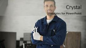  Presentation with mechanic tools - Beautiful PPT layouts featuring universal - auto mechanic with tools backdrop and a light gray colored foreground