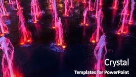  Presentation with singapore heritage - Audience pleasing theme consisting of universal - beautiful fountain in sentosa island backdrop and a black colored foreground