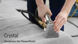  Presentation with dry pineapple close up many - Colorful slide set enhanced with universal - dry cleaner's employee removing dirt backdrop and a light gray colored foreground