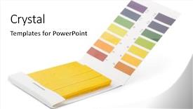  Presentation with test - Colorful slides enhanced with universal - litmus ph test strips backdrop and a white colored foreground