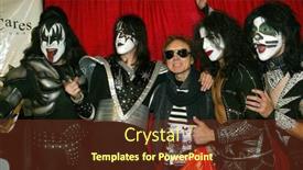 Presentation with kiss band - Presentation theme with universal-city-dec-4-g background and a tawny brown colored foreground