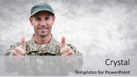  Presentation with digital - Amazing PPT layouts having universal design - digital composite of soldier thumbs backdrop and a light gray colored foreground