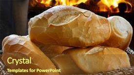  Presentation with free traditional - Slide deck featuring universal health - basket of french bread traditional background and a tawny brown colored foreground