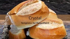  Presentation with bread - Amazing presentation theme having universal health - basket of french bread traditional backdrop and a gold colored foreground