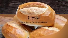  Presentation with bread - Beautiful presentation featuring universal health - basket of french bread traditional backdrop and a gold colored foreground