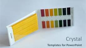 Presentation with test - Colorful slide set enhanced with universal-litmus-ph-test backdrop and a sky blue colored foreground