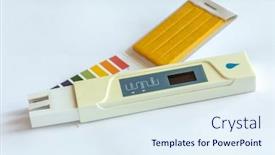  Presentation with instrument - Audience pleasing PPT theme consisting of universal-litmus-ph-test backdrop and a sky blue colored foreground