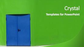  Presentation with modern building - Presentation theme enhanced with universal system - modern building detail background and a shamrock green colored foreground