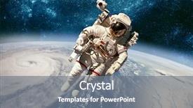  Presentation with space universe - Slides having universe - astronaut in outer space background and a gray colored foreground