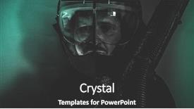  Presentation with weapon - Cool new PPT layouts with universe - cosmonaut man of the future backdrop and a dark gray colored foreground