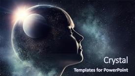  Presentation with world - Presentation theme having universe - exploring this great world mixed background and a wine colored foreground