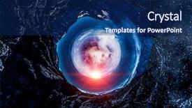  Presentation with cosmos - Presentation theme having black hole nebula - cosmos artistic backdrop background and a navy blue colored foreground