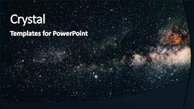  Presentation with space universe - Colorful slide deck enhanced with universe from the space backdrop and a black colored foreground