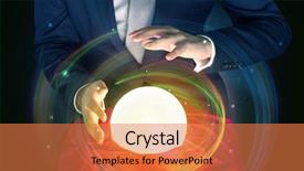  Presentation with crystal ball - Presentation enhanced with universe in a crystal ball background and a coral colored foreground