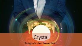  Presentation with crystal ball - Beautiful PPT layouts featuring universe in a crystal ball backdrop and a red colored foreground
