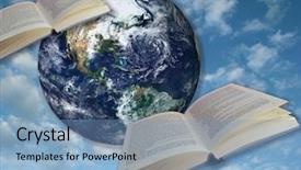  Presentation with information - PPT theme with universe information - education concept background and a teal colored foreground