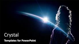  Presentation with universe - Amazing PPT theme having universe-within-mixed-media backdrop and a black colored foreground