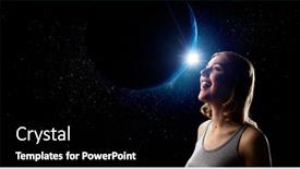  Presentation with universe - Cool new presentation with universe-within-mixed-media backdrop and a black colored foreground