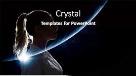  Presentation with universe - Beautiful PPT theme featuring universe-within-mixed-media backdrop and a black colored foreground