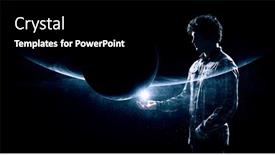  Presentation with universe - Theme with universe-within-mixed-media background and a black colored foreground