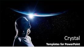  Presentation with universe - Amazing presentation design having universe-within-mixed-media backdrop and a black colored foreground