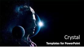  Presentation with universe - Cool new slide set with universe-within-mixed-media backdrop and a black colored foreground