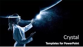  Presentation with universe - Slide deck consisting of universe-within-mixed-media background and a black colored foreground