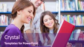  Presentation with library - Beautiful PPT layouts featuring universidad - group of students reading backdrop and a  colored foreground