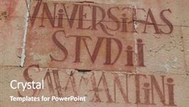  Presentation with university - PPT layouts enhanced with universidad de salamanca university sign background and a coral colored foreground