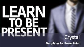  Presentation with learn - Cool new PPT theme with university awareness - business man with the text backdrop and a tawny brown colored foreground