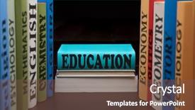  Presentation with university building - Beautiful slides featuring university classes educational syllabus backdrop and a tawny brown colored foreground