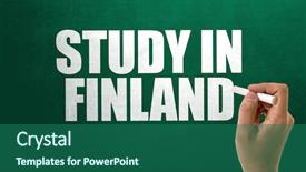  Presentation with finland - Amazing PPT layouts having university helsinki - study in finland backdrop and a ocean colored foreground