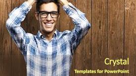  Presentation with books - Colorful PPT theme enhanced with university life - portrait of young man holding backdrop and a tawny brown colored foreground