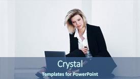  Presentation with young man holdng laptop on lap money - Slides enhanced with university life - young businesswoman working on laptop background and a ocean colored foreground