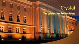  Presentation with university - Presentation theme having university-of-tartu-at-night background and a tawny brown colored foreground