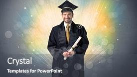  Presentation with happy birthday and colorful party - Amazing PPT layouts having university road direction - happy graduate with colorful bokeg backdrop and a dark gray colored foreground
