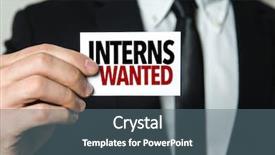  Presentation with interns - Amazing PPT theme having university student human development - interns wanted backdrop and a ocean colored foreground