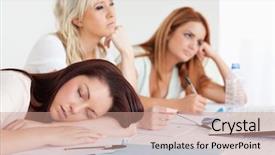  Presentation with university student internship - Beautiful presentation featuring university students one sleeping sitting backdrop and a coral colored foreground