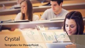  Presentation with student nurse teaching university - PPT theme consisting of university working on her futuristic background and a  colored foreground