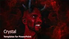  Presentation with horror movie - Beautiful presentation theme featuring unkind - close-up portrait of a bad backdrop and a wine colored foreground