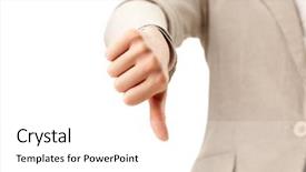  Presentation with human - PPT theme featuring unlike - image of human hand showing background and a  colored foreground