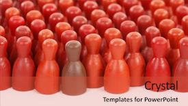  Presentation with inspiring others - Colorful presentation design enhanced with unlike - only one in crowd is backdrop and a red colored foreground