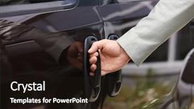  Presentation with car door - PPT layouts enhanced with unlock customer - male hand opening car door background and a wine colored foreground