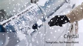  Presentation with car key - Theme enhanced with unlock customer - transportation people season and ownership background and a light blue colored foreground