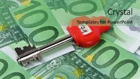  Presentation with deposit - Slide deck enhanced with unloc mind - many euro banknotes background and a seafoam green colored foreground