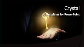  Presentation with shining - Cool new presentation with unlock potential - close up image of business backdrop and a black colored foreground