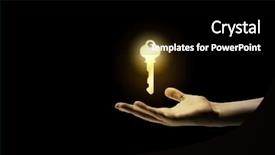  Presentation with shining - Slides having unlock potential - close up image of business background and a black colored foreground
